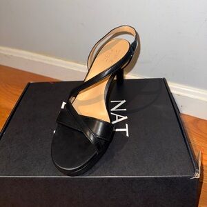 Naturalizer Black Strappy Heels